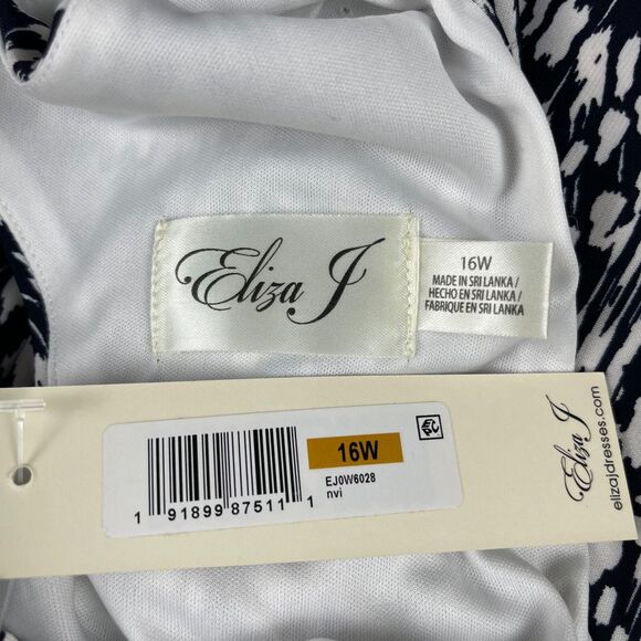 Eliza J Women's Dress Plus Size 16W Belted Sleeveless Open Back Knee Length - Picture 9 of 10